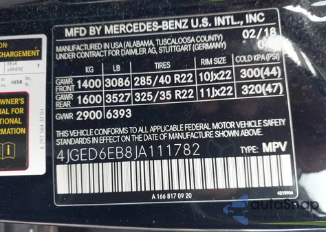 2018 Mercedes-Benz Amg Gle 43 Coupe 4Matic from USA, damaged, VIN 4JGED6EB8JA111782